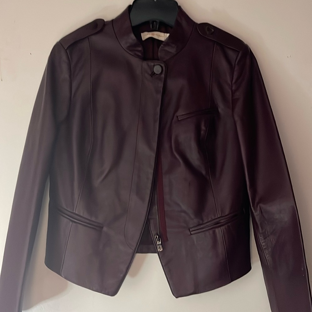 Like new Tory Burch leather jacket.  Size 4